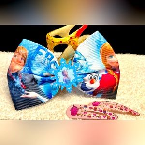 2/12 Hair bundle -Disney Frozen- Elsa with cupcake them clip bonus